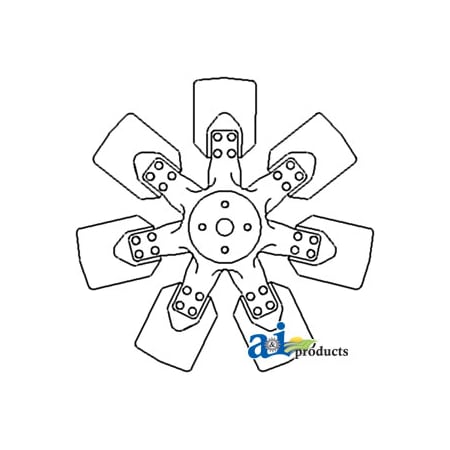 A & I Products Fan, 7 Blade 17" x17" x3" A-87010708